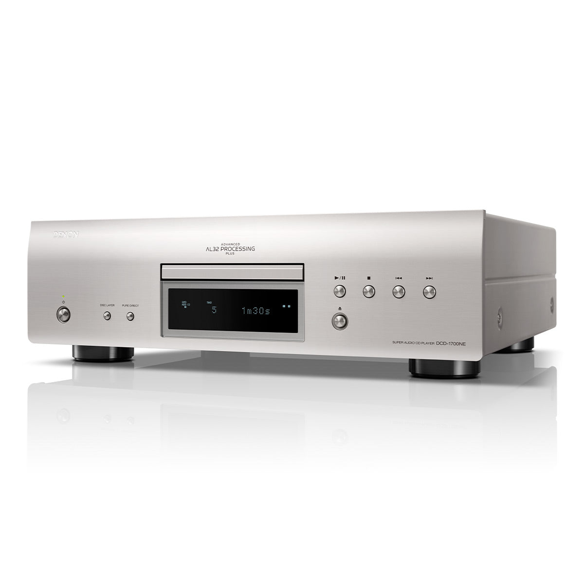 Denon DCD-1700NE CD/SACD Player with Advanced AL32 Processing Plus (Silver)