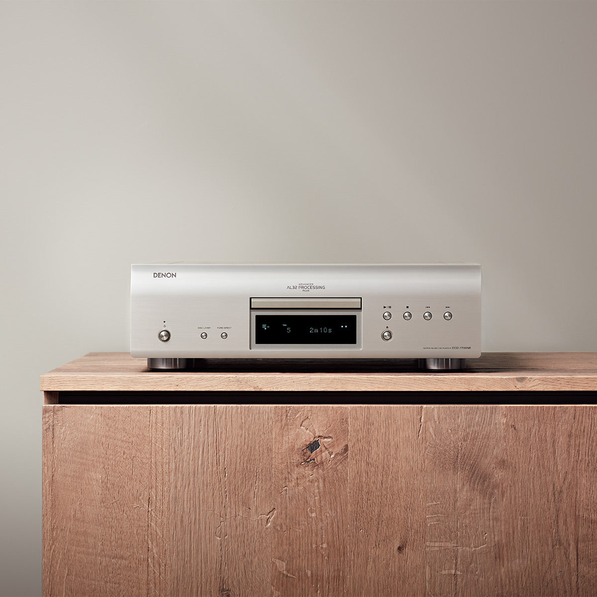 Denon DCD-1700NE CD/SACD Player with Advanced AL32 Processing Plus (Silver)