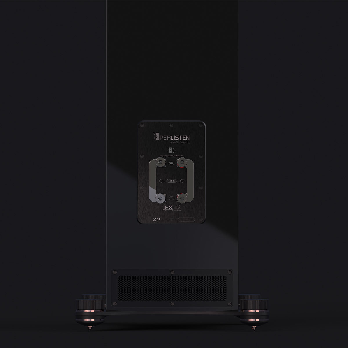 Perlisten Audio R5t Floorstanding 2-Channel Tower Speaker - Each (Piano Black)