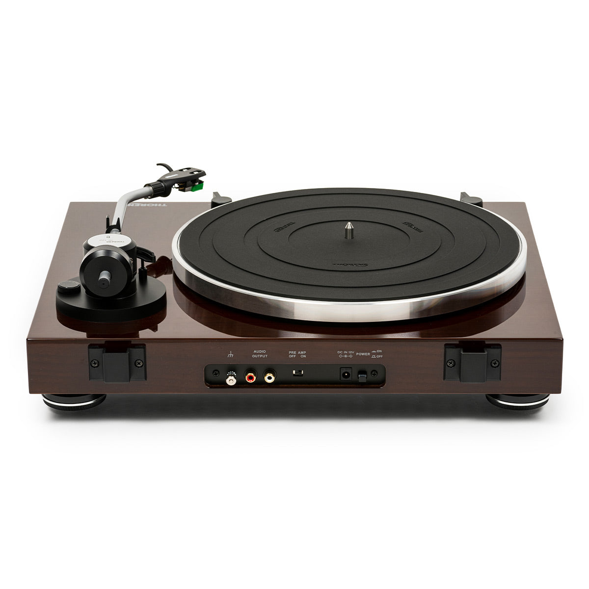 Thorens TD 204 Manual Two-Speed Turntable with Built-In Preamp & Pre-Installed Audio Technica AT95E Cartridge (High Gloss Walnut)