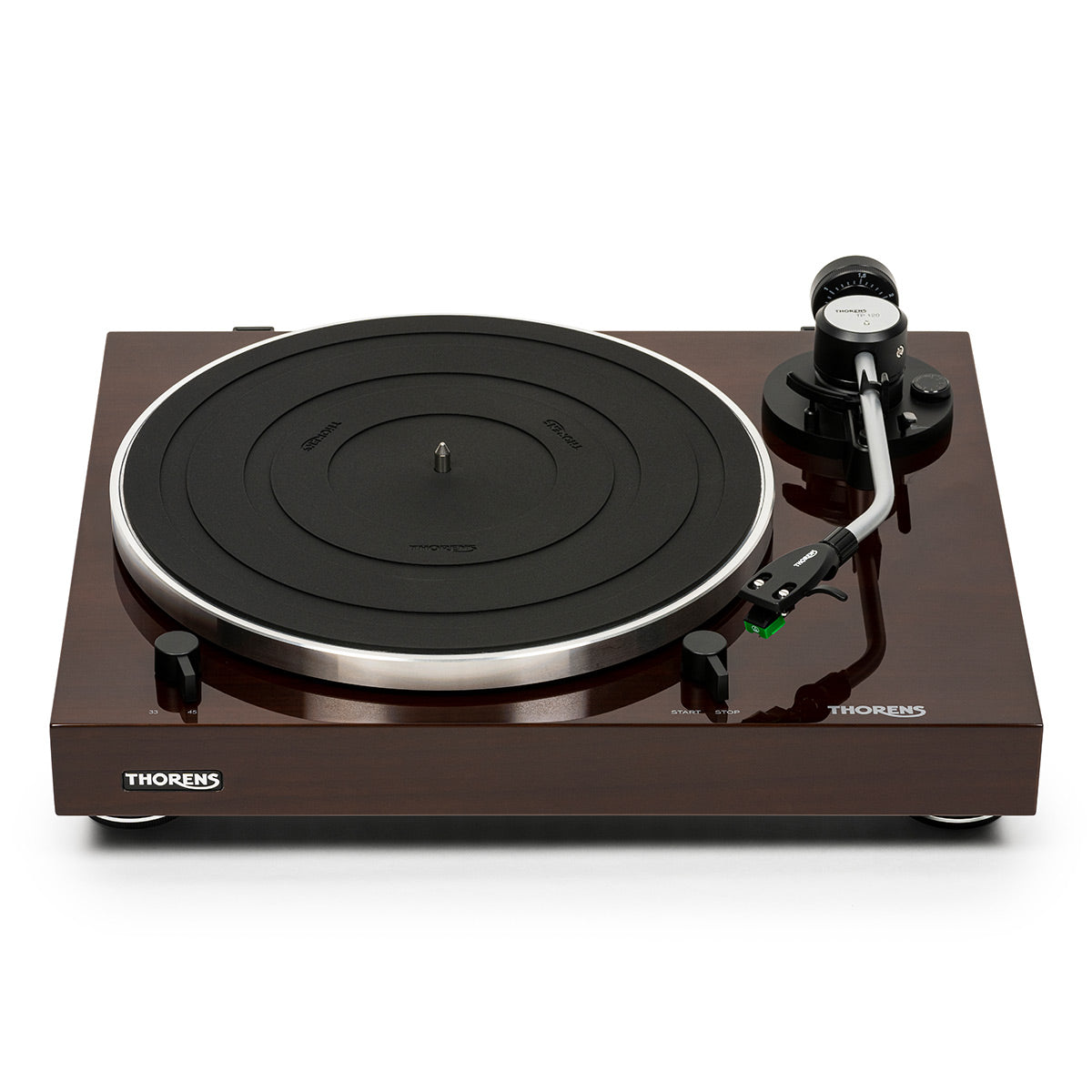 Thorens TD 204 Manual Two-Speed Turntable with Built-In Preamp & Pre-Installed Audio Technica AT95E Cartridge (High Gloss Walnut)