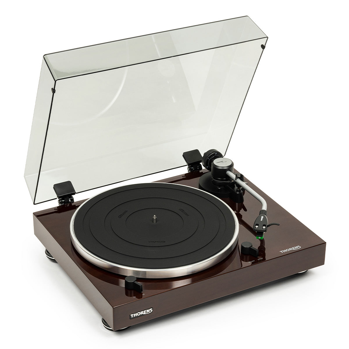 Thorens TD 204 Manual Two-Speed Turntable with Built-In Preamp & Pre-Installed Audio Technica AT95E Cartridge (High Gloss Walnut)