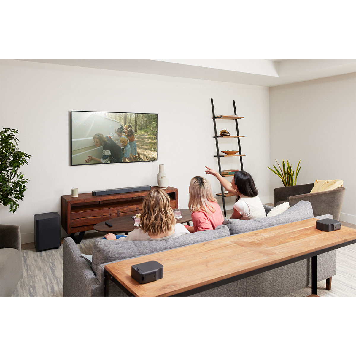 JBL Bar 700 Surround Sound System with 5.1 Channel Soundbar, 10" Wireless Subwoofer and Detachable Rear Speakers