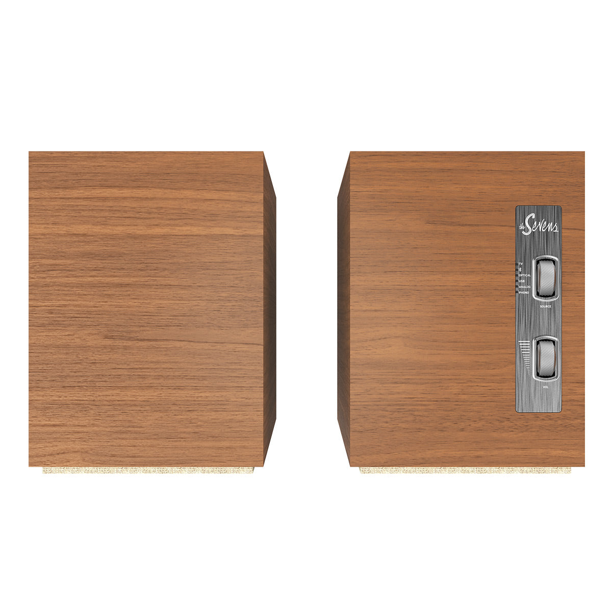 Klipsch The Sevens Heritage Series Wireless Powered Monitors with 6.5" Woofer - Pair (Walnut)
