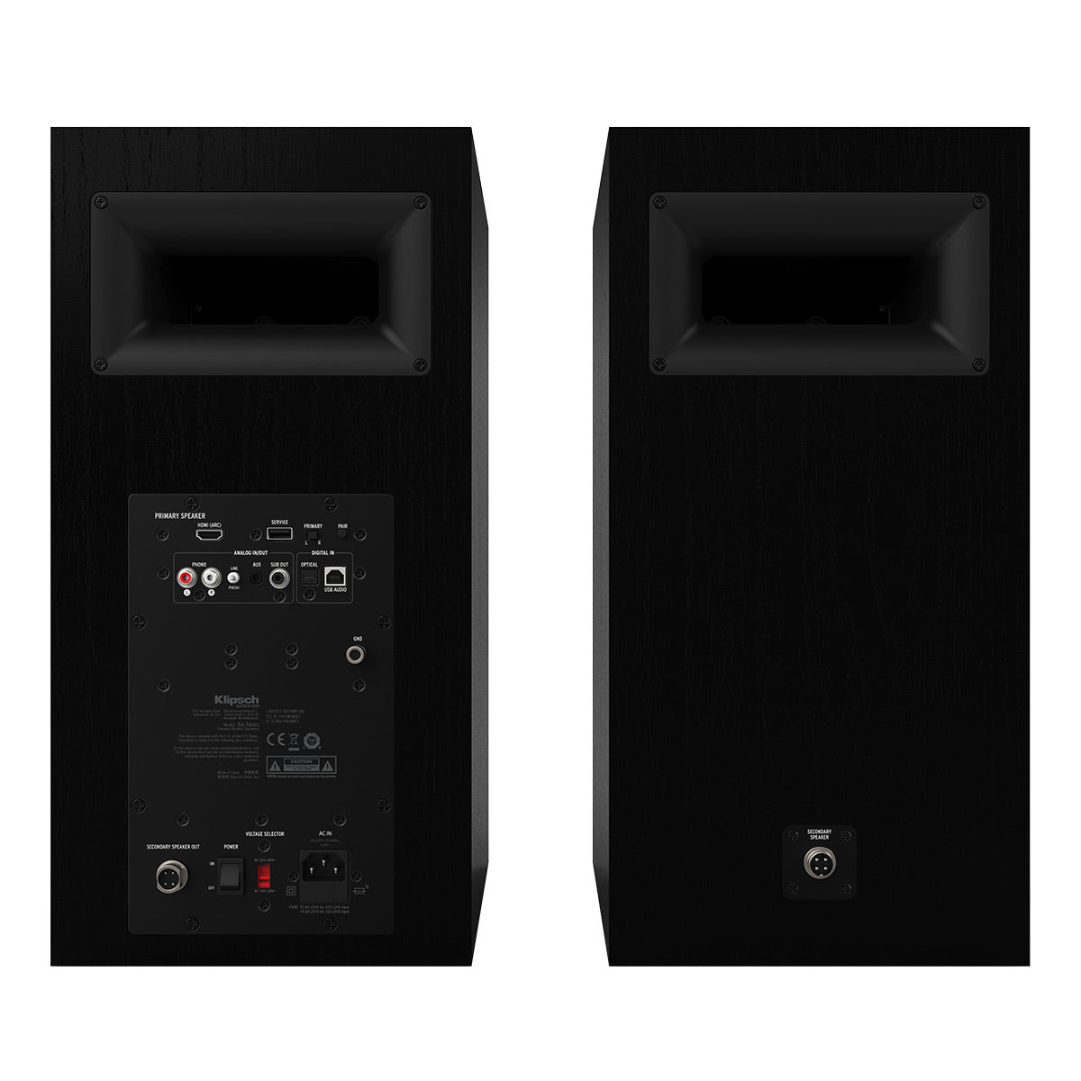 Klipsch The Nines Heritage Series Wireless Powered Monitors with 8" Woofer - Pair (Ebony)