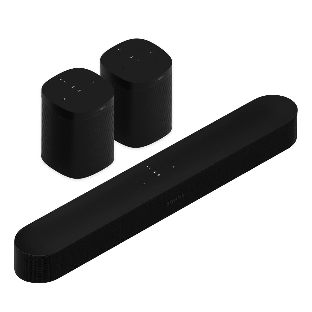 Sonos Surround Set with Beam (Gen 2) and Pair of One Wireless Smart Speakers (Gen 2) (Black)