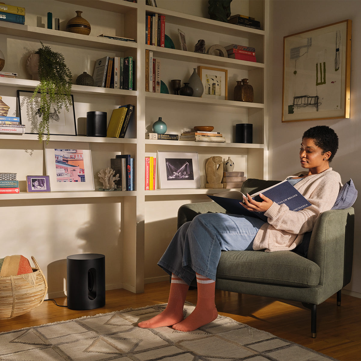 Sonos Immersive Set with Beam (Gen 2) Soundbar, Sub Mini Wireless Subwoofer, and Pair of One Wireless Smart Speakers (Gen 2) (Black)