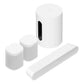 Sonos Immersive Set with Ray Compact Soundbar, Sub Mini Wireless Subwoofer, and Pair of One Wireless Smart Speakers (Gen 2) (White)