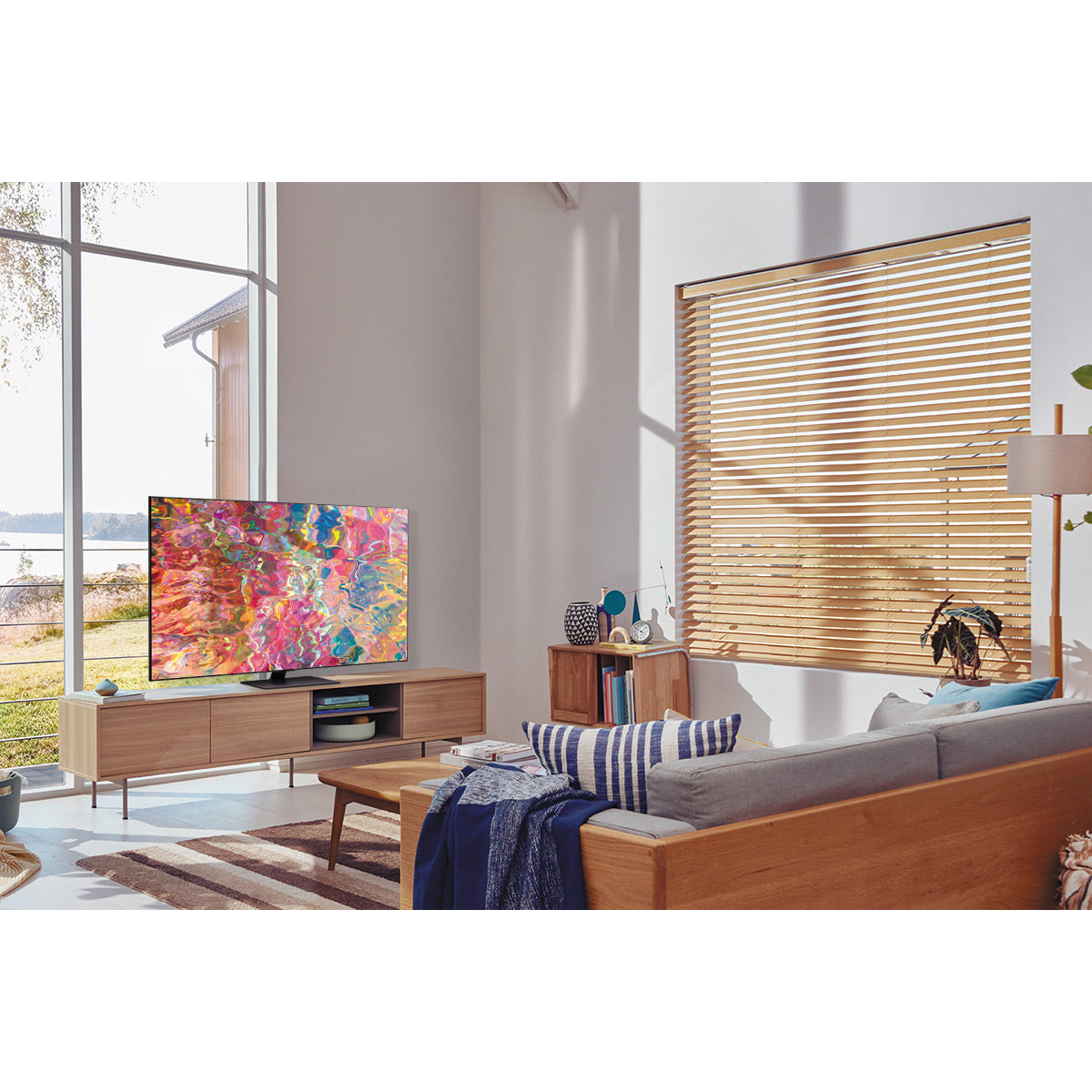 Samsung Game Day Home Theater System with 65" QN65Q80BA TV and JBL Bar 5.1 Surround Soundbar and Sub - Includes Mount, HDMI Cable, and Powercenter