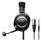 Audio-Technica ATH-M50xSTS StreamSet Closed-Back Streaming Headset with Attached 3-Pin XLR-M to 3.5 mm Cable & 6.5 mm Adapter