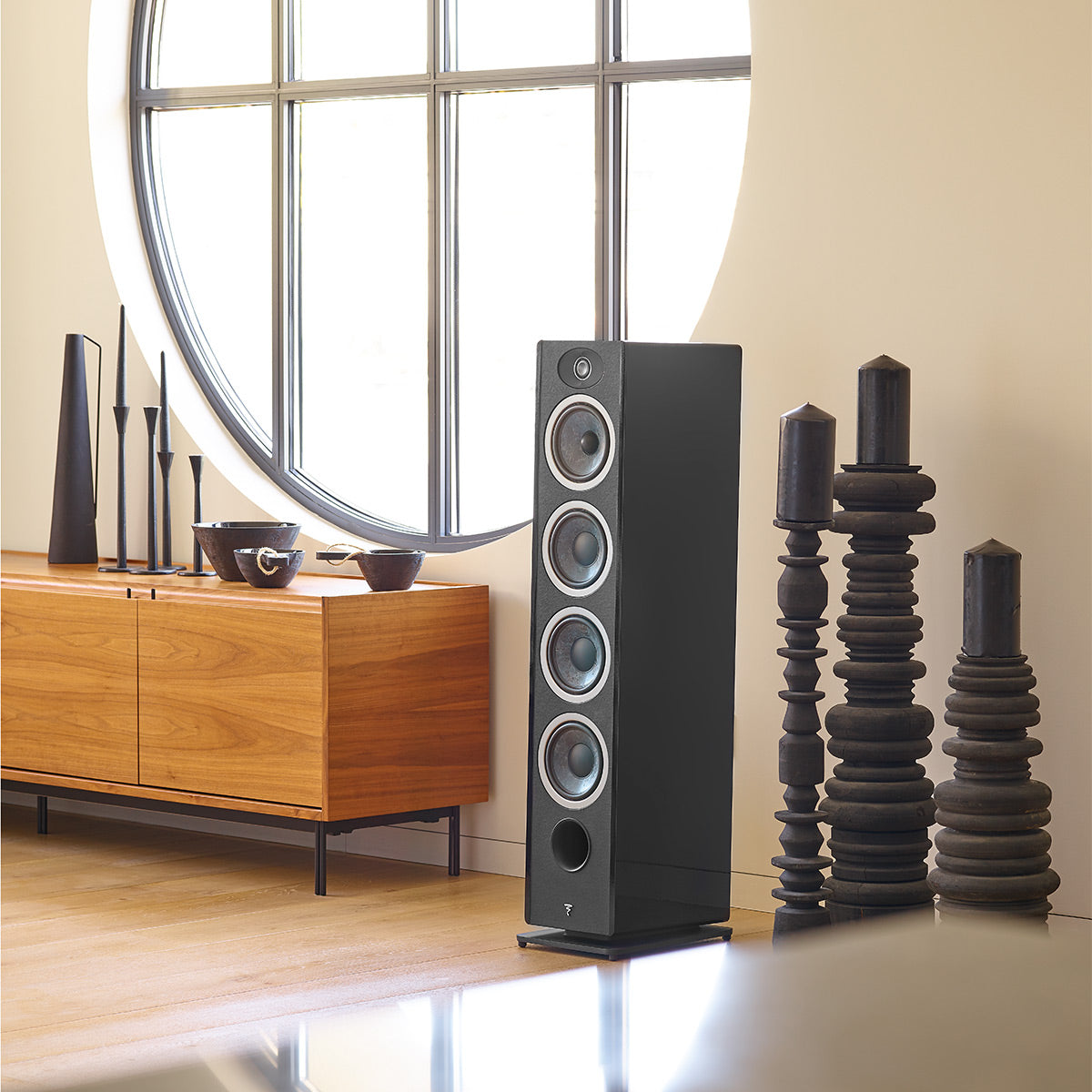 Focal Vestia No.3 3-Way Bass-Reflex Floorstanding Loudspeaker with 3 Woofers - Pair (Black High Gloss)
