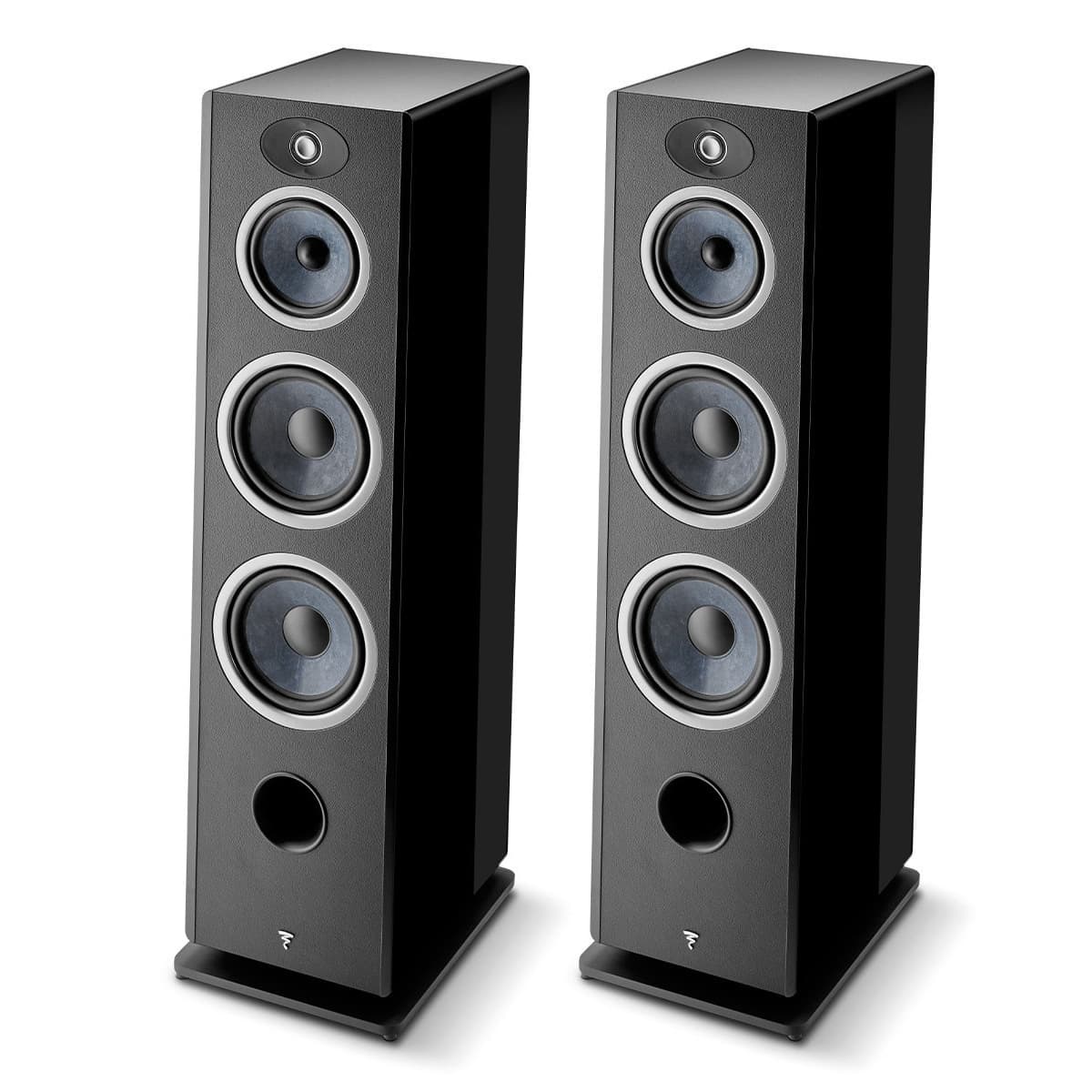 Focal Vestia No.4 Bass-Reflex 3-Way Floorstanding Loudspeaker with 2 8 inch Woofers - Pair (Black High Gloss)