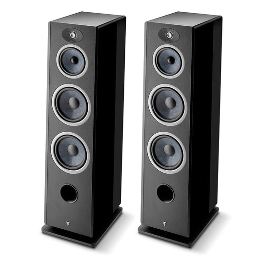 Focal Vestia No.4 Bass-Reflex 3-Way Floorstanding Loudspeaker with 2 8 inch Woofers - Pair (Black High Gloss)