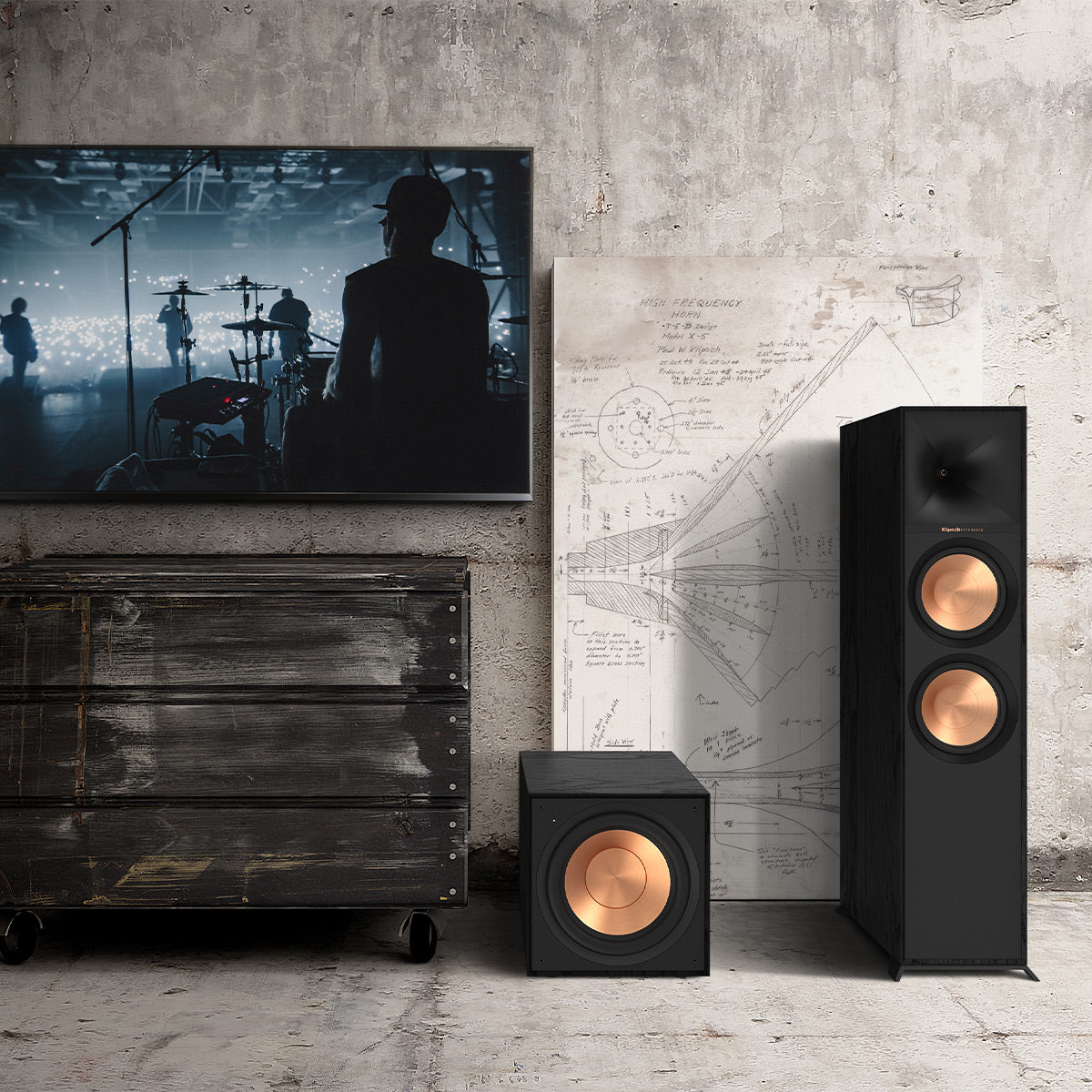 Klipsch R-800F Reference Floorstanding Speaker - Each (Black)