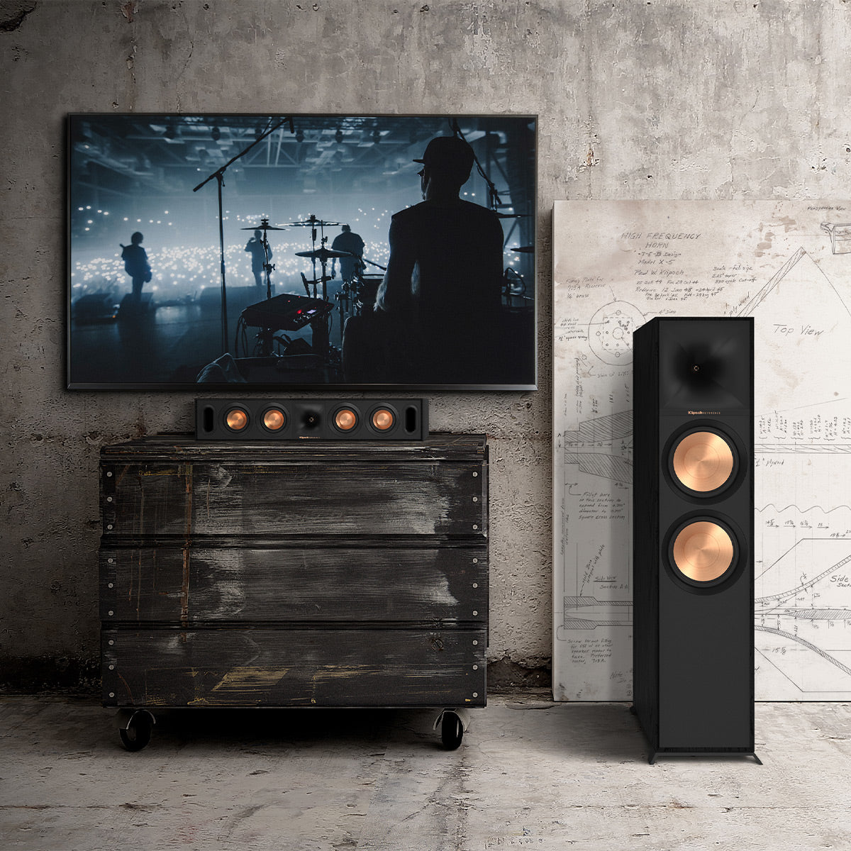 Klipsch R-800F Reference Floorstanding Speaker - Each (Black)