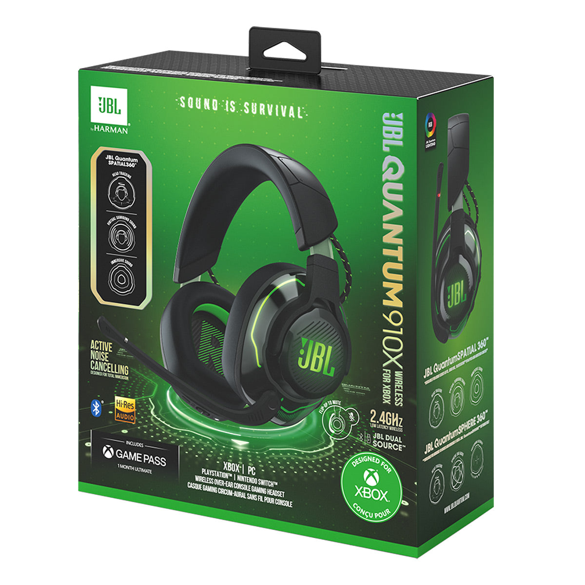JBL Quantum 910X Wireless Gaming Headset with ANC, & Bluetooth for Xbox, PlayStation, Nintendo Switch, Windows & Mac
