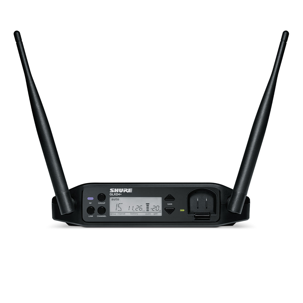 Shure GLXD14+/93-Z3 Dual Band Wireless System with GLXD4+ Tabletop Receiver, GLXD1+ Bodypack Transmitter, & WL93 Miniature Lavalier Microphone