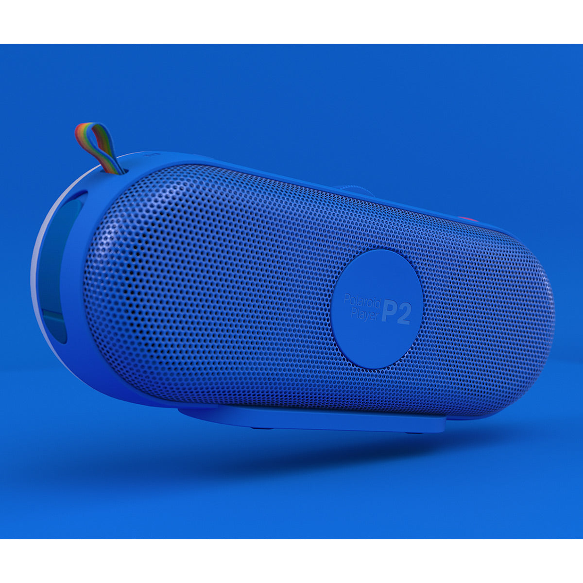 Polaroid P2 Portable Bluetooth Speaker with Wrist Strap (Blue & White)