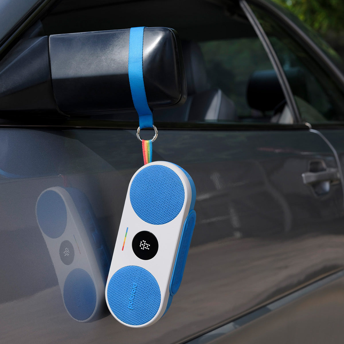 Polaroid P2 Portable Bluetooth Speaker with Wrist Strap (Blue & White)