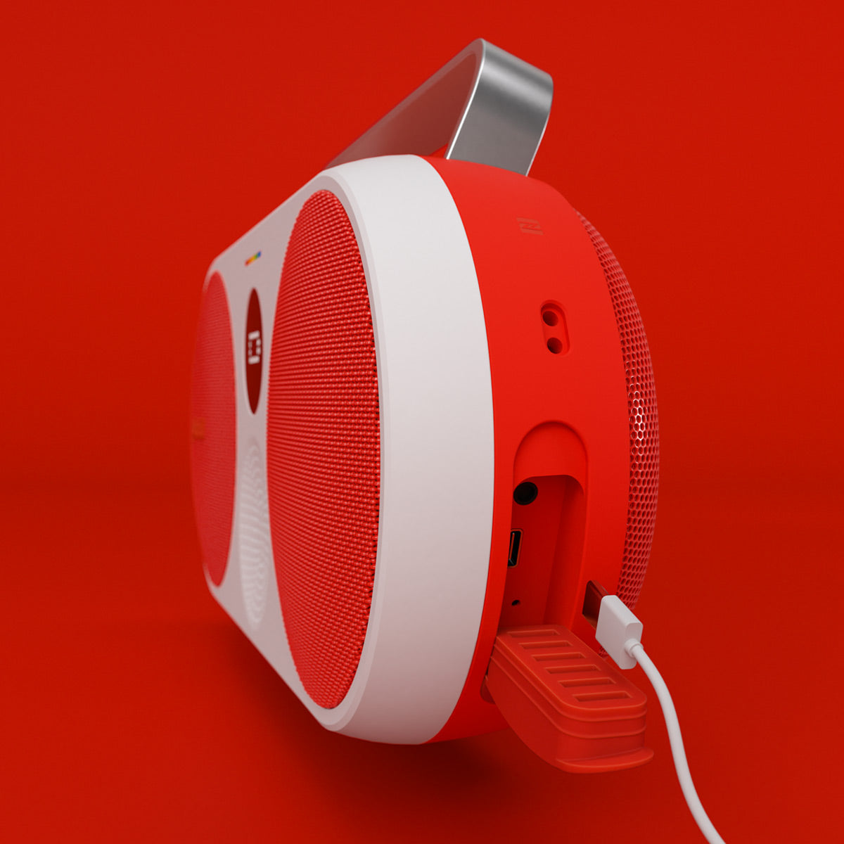 Polaroid P3 Portable Bluetooth Speaker with Carrying Handle (Red & White)