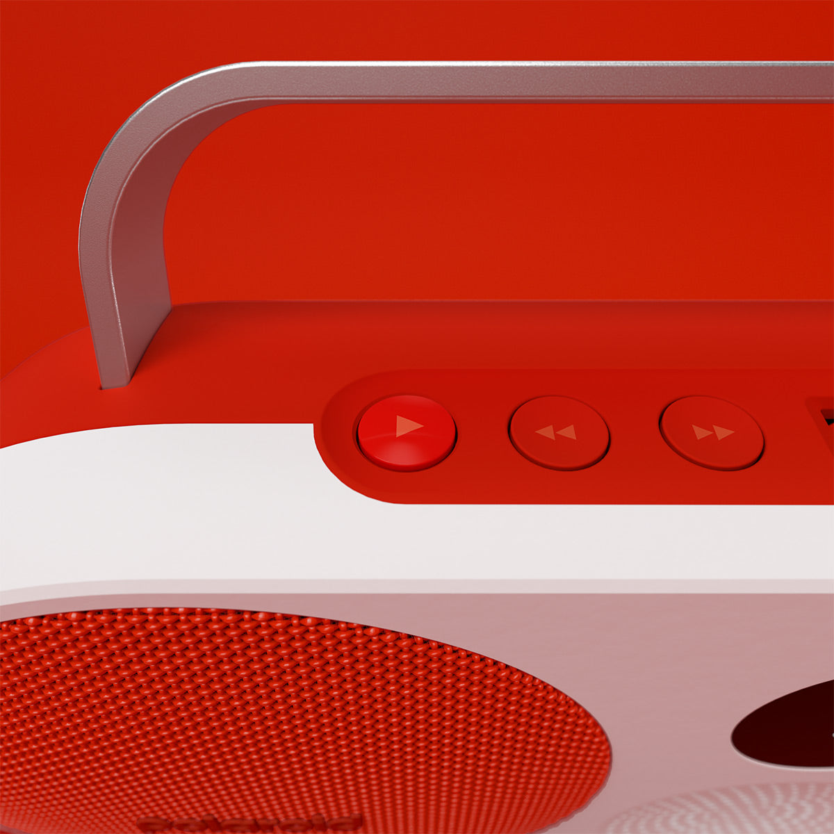 Polaroid P3 Portable Bluetooth Speaker with Carrying Handle (Red & White)