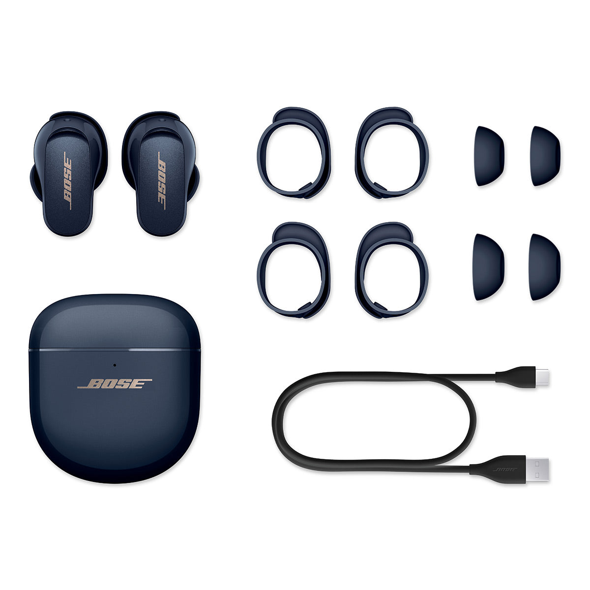 Bose QuietComfort Earbuds II True Wireless with Personalized Noise Cancellation (Limited Edition Midnight Blue)