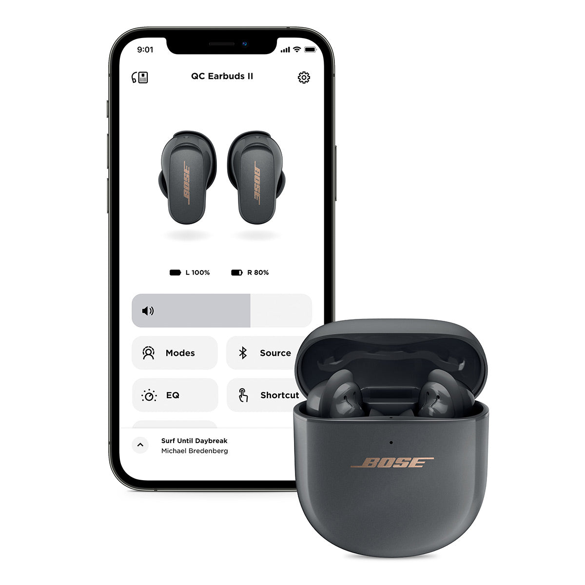 Bose QuietComfort Earbuds II True Wireless with Personalized Noise Cancellation (Limited Edition Eclipse Grey)