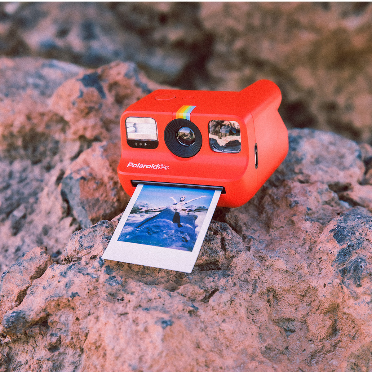 Polaroid Go Instant Camera with Wrist Strap & USB Charging Cable (Red)