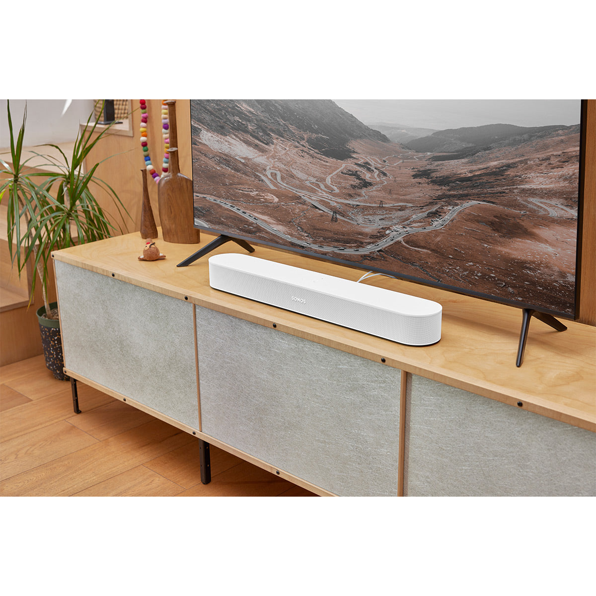 Sonos Surround Set with Beam (Gen 2) Soundbar and Pair of Era 100 Wireless Smart Speakers (White)