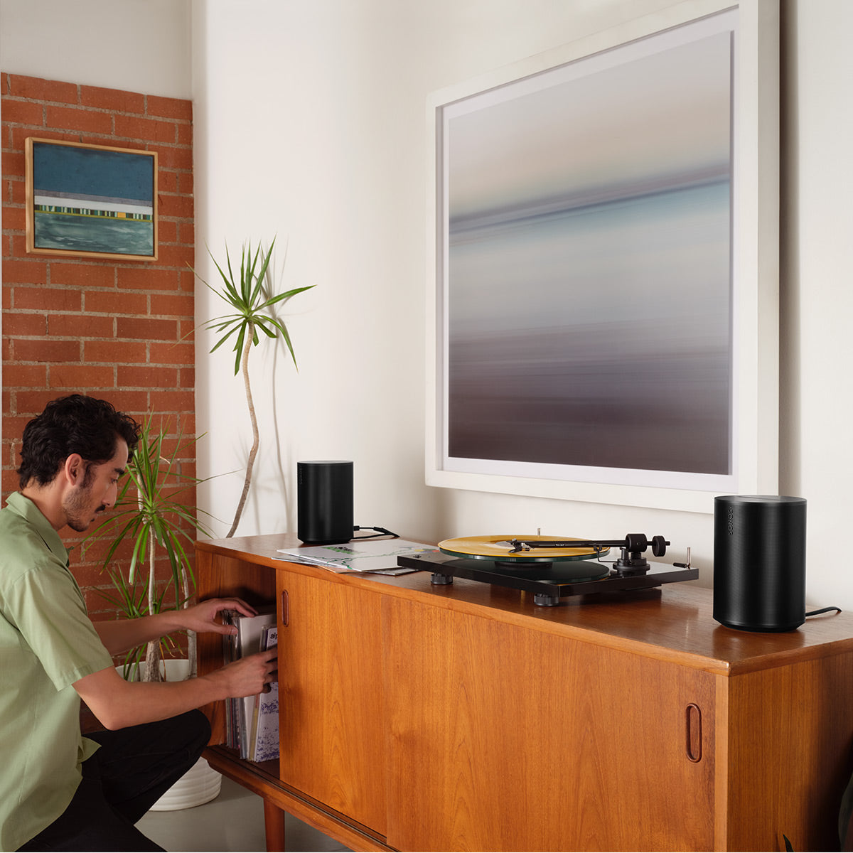 Sonos Premium Immersive Set with Beam (Gen 2) Soundbar, Sub Wireless Subwoofer (Gen 3), and Pair of Era 100 Wireless Smart Speakers (Black)