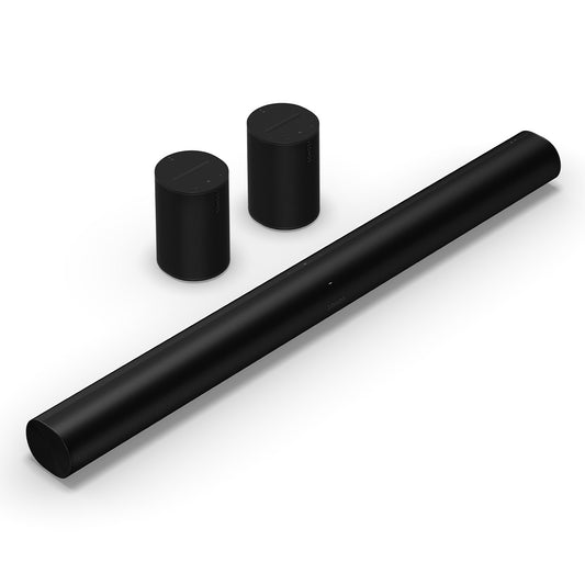 Sonos Surround Set with Arc Wireless Soundbar and Pair of Era 100 Wireless Smart Speakers (Black)