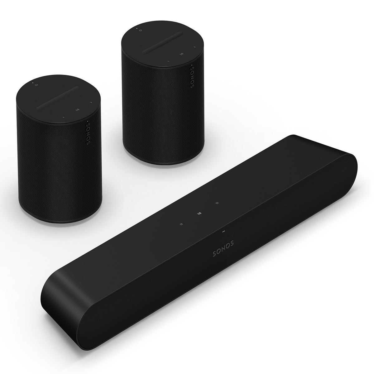 Sonos Surround Set with Ray Compact Soundbar and Pair of Era 100 Wireless Smart Speakers (Black)