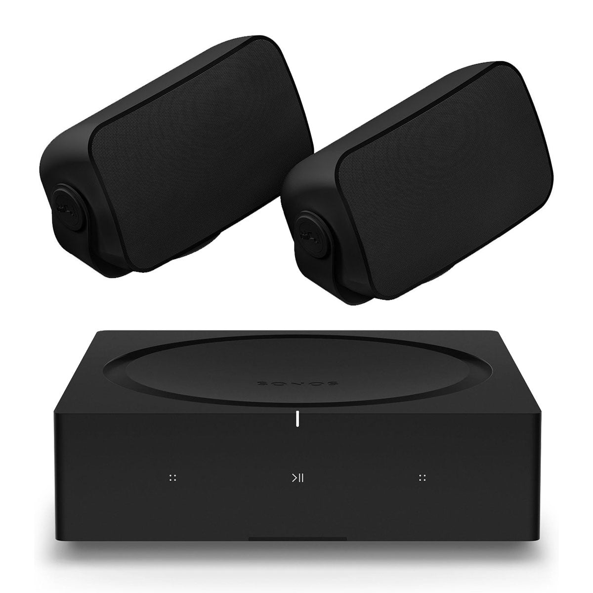 Sonos OUTDRWW1 Outdoor Architectural Speaker Pair with Amp Wireless Hi-Fi Player (Black)