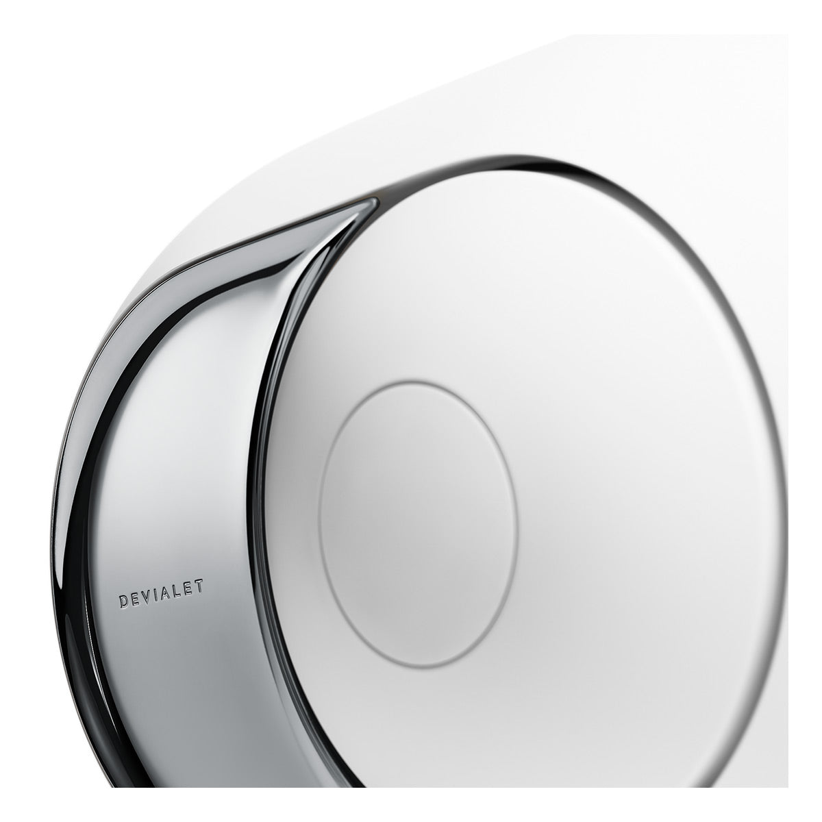 Devialet Phantom I 103dB High-End Wireless Speaker (Light Chrome) with Treepod Floorstand for Phantom I Wireless Speaker (Iconic White) - Pair
