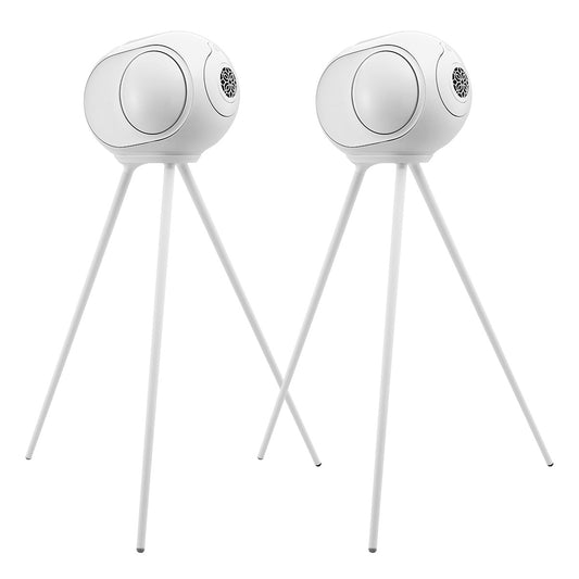 Devialet Phantom II 98db Wireless Speaker (Iconic White) with Legs Stand for Phantom II (White) - Pair