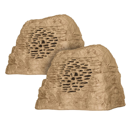 Rockustics OctoRock Powered 8" 2-way Outdoor Rock Speaker - Pair (Sandstone)