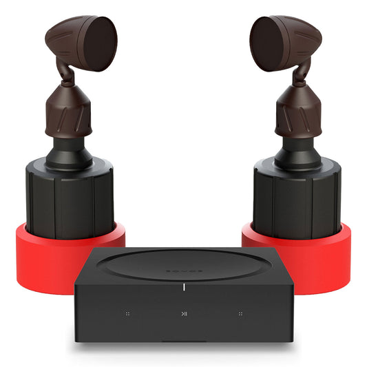 Rockustics Cherry Bomb 5" 3-way Outdoor In-Ground Speaker with Built-In Subwoofer (Pair) with AMP Wireless Hi-Fi Player