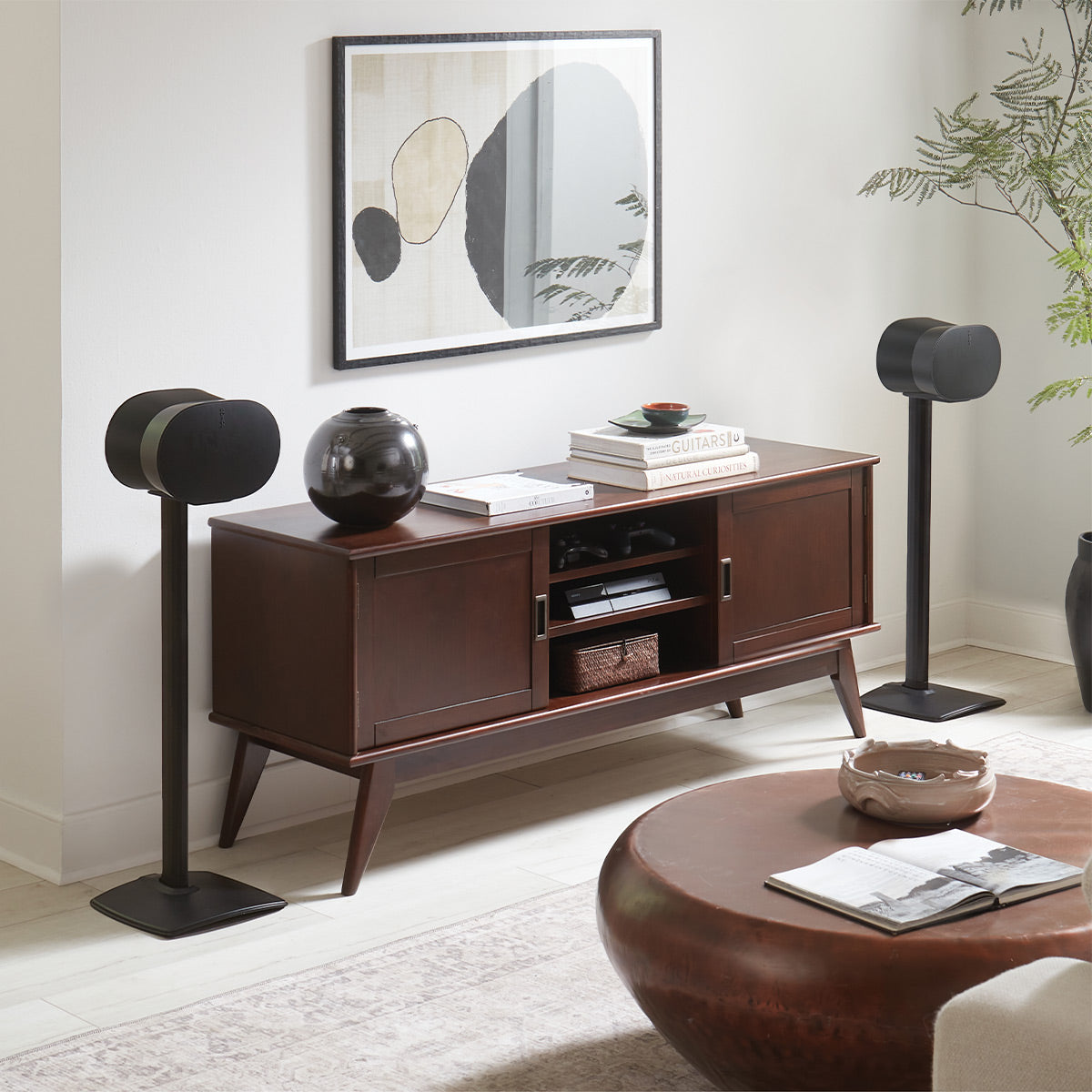 Sanus Fixed-Height Speaker Stands for Sonos Era 300 - Pair (Black)