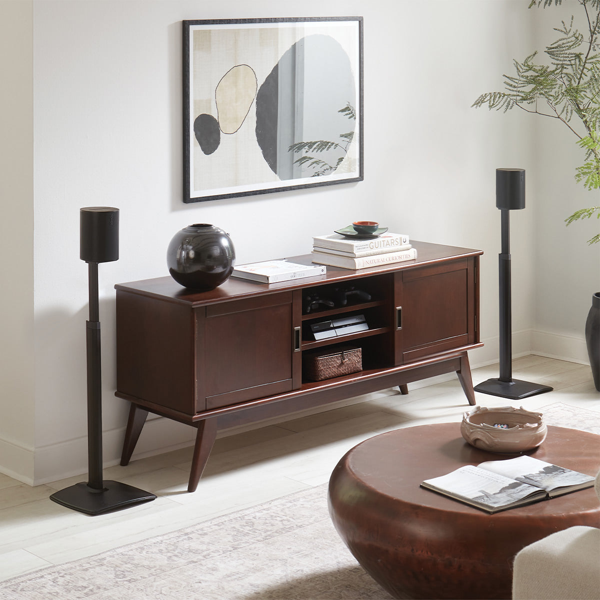 Sanus Height-Adjustable Speaker Stands for Sonos Era 100 - Pair (Black)