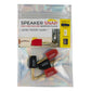 Speaker Snap 4 Count of Fast & Secure Banana Plugs, Gold Plated, 12-24 AWG, for Home Theaters, Speaker Wire, Wall Plates, and Receivers
