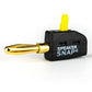 Speaker Snap 4 Count of Fast & Secure Banana Plugs, Gold Plated, 12-24 AWG, for Home Theaters, Speaker Wire, Wall Plates, and Receivers