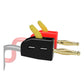 Speaker Snap 4 Count of Fast & Secure Banana Plugs, Gold Plated, 12-24 AWG, for Home Theaters, Speaker Wire, Wall Plates, and Receivers