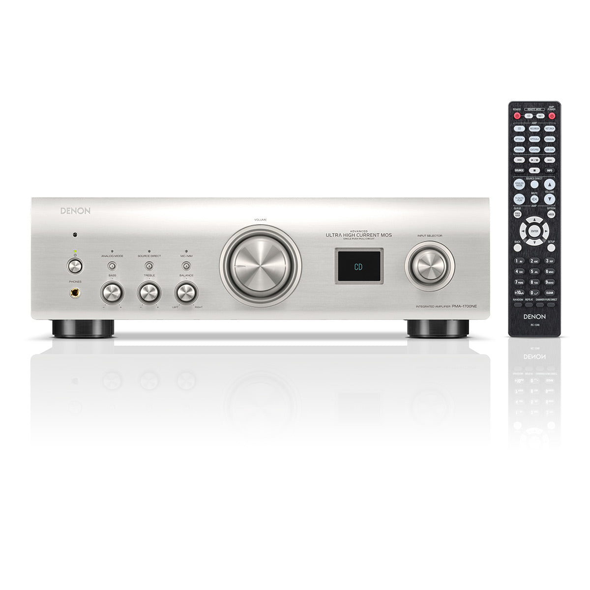Denon PMA-1700NE 140W Integrated Amplifier with DCD-1700NE CD/SACD Player with Advanced AL32 Processing Plus (Silver)