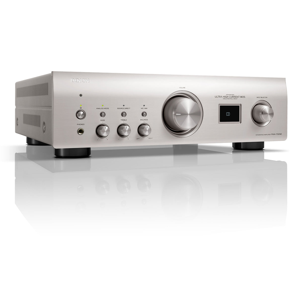 Denon PMA-1700NE 140W Integrated Amplifier with DCD-1700NE CD/SACD Player with Advanced AL32 Processing Plus (Silver)