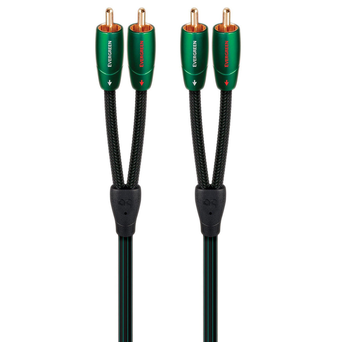 AudioQuest Evergreen 0.6m (1.97 ft) RCA Male to RCA Male Cable - Pair