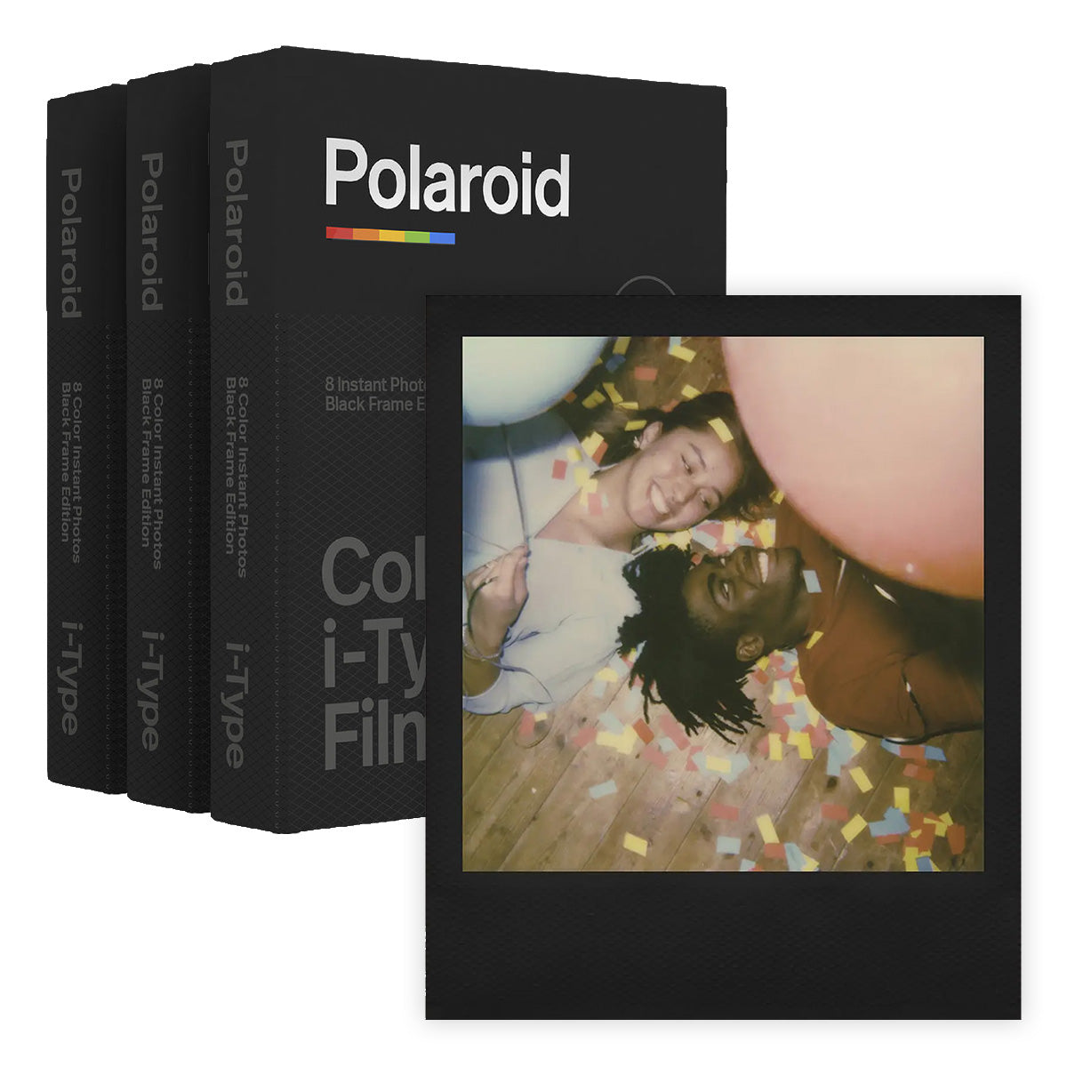 Polaroid i-Type Film Black Frame Three Pack for Now, Now+, Lab, OneStep 2, and OneStep+ Cameras (24 sheets)