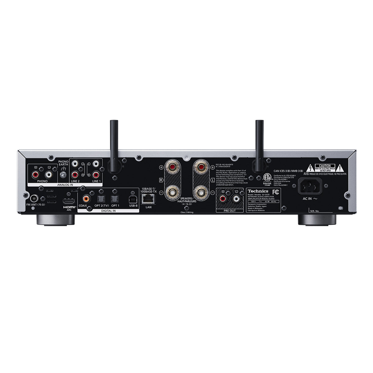 Technics SU-GX70 Network Integrated Audio Amplifier (Silver)