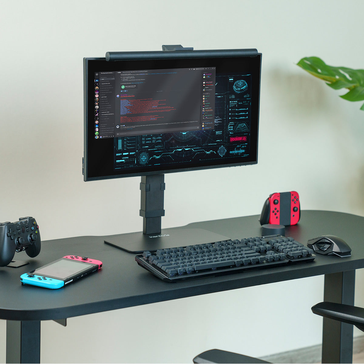 Kanto DTS1000 Universal Desktop Stand with Adjustable Height, Tilt, and Swivel for 17" - 32" Monitors
