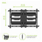 Kanto PDX650SG Stainless Steel Full-Motion Dual Stud Outdoor TV Mount for 37" - 75" TVs