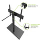 Kanto TTS150 Universal Adjustable Tabletop Mount with Integrated Cable Management for 42" - 86" TVs